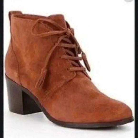 Nurture Moseley Suede cognac Ankle Boots 8 - Picture 1 of 9